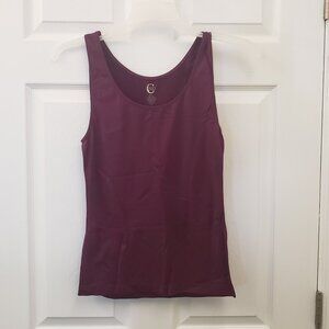 Cato est 1946, NWOT plum sleeveless slinky tank top blouse LG